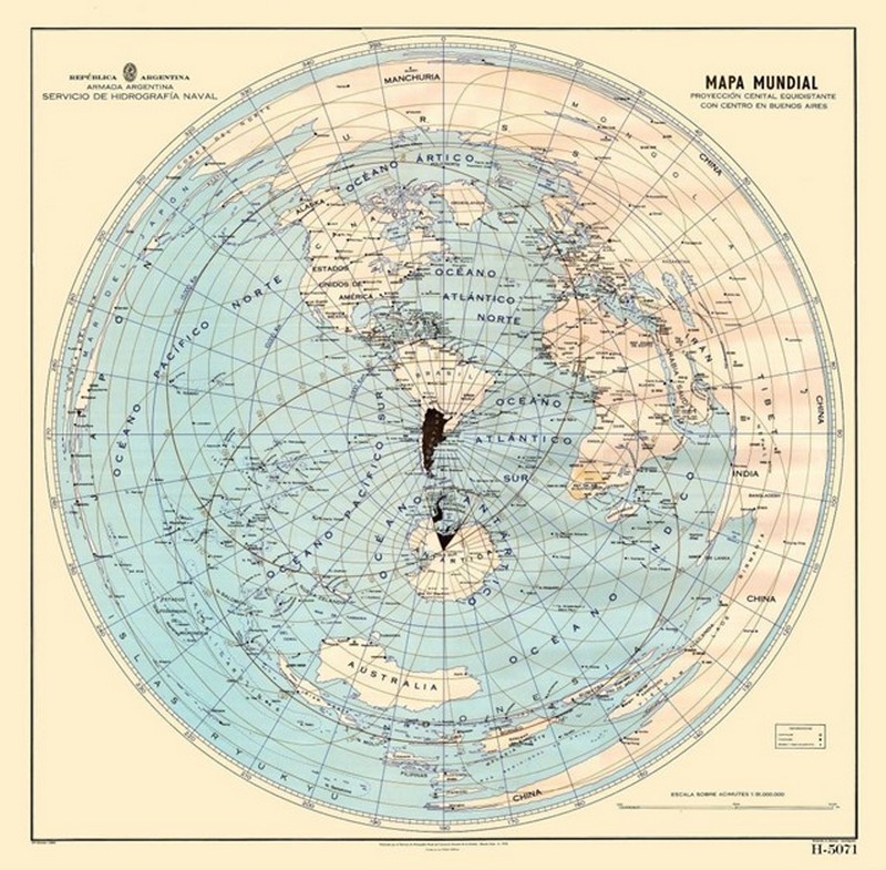 Mapa Cenital de Argentina